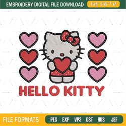 Hello Kitty Valentine Embroidery Design File