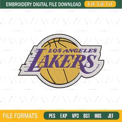 Los Angeles Lakers Embroidery Design File