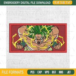 Super broly embroidery design Dragonball