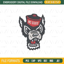 NC State Wolfpack NCAA Logo Embroidery File