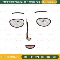 Saitama One Punch Man Face Embroidery File
