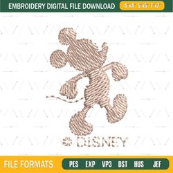Disney Mickey Embroidery Design Png