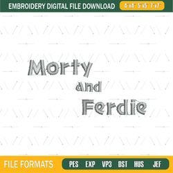 Morty And Ferdie Embroidery Png