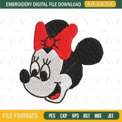 Minnie Mouse Head Embroidery Design Png
