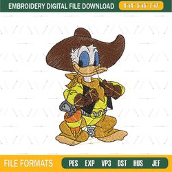 Donald Cowboy Embroidery Design Png