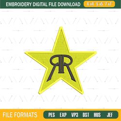 Rockstar Embroidery logo for Cap,logo Embroidery, Embroidery design
