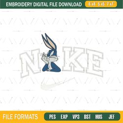 Bunny nike embroidery design, Cartoon embroidery, Embroidery file, Embroidery