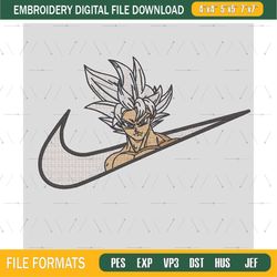 Nike Goku Embroidery Design, Nike Anime Embroidery Design, Best Anime Embroidery Design