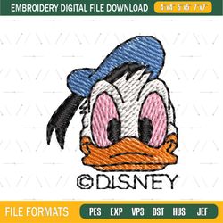 Disney Donald Duck Face Embroidery