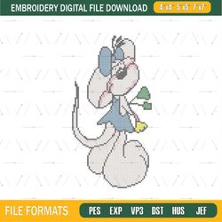 Diddlina Blue Mouse Embroidery