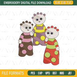 In The Night Garden Trio Tombiliboos Embroidery png