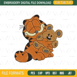 Garfield and Teddy Bear Embroidery