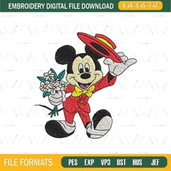 Mr Groom Mickey Mouse Embroidery Design File