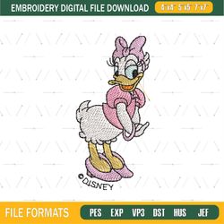 Daisy Duck Disney Character Embroidery Png
