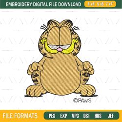 BIg Belly Garfield Cat Embroidery