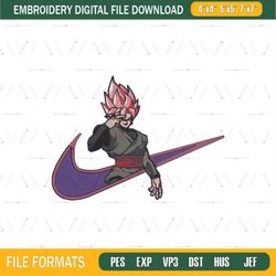 Goku Black Super Saiyan Rose Embroidery Design File Png