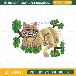 Alice's Cheshire Cat Embroidery Png