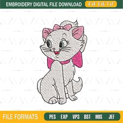 Smiling Aristocats Marie Embroidery Png