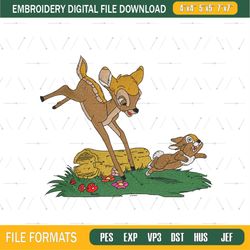 Bambi Friend Thumper Embroidery Png