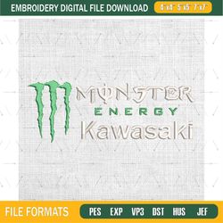 Monster Energy Kawasaki Embroidery