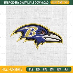 Baltimore Ravens NFL Logo Embroidery Designs