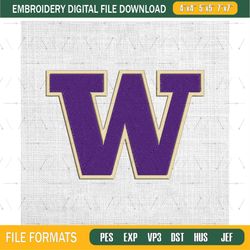 Washington Huskies NCAA Embroidery File