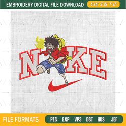 Nike Monkey D Luffy Embroidery Design