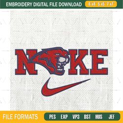 Nike X Houston Cougars Mascot Embroidery Designs