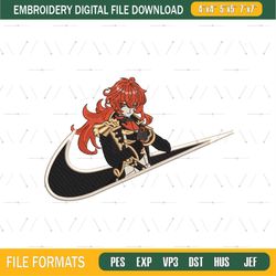 Diluc Nike Embroidery Design Png