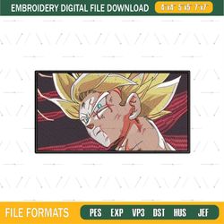 Dragon Ball Z Son Goku Anime Embroidery File png