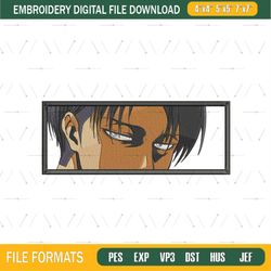 Levy Ackerman Eyes Anime Embroidery Design File png