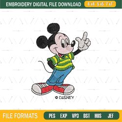 Disney Characters Mickey Mouse Embroidery Design