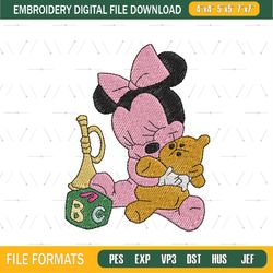 Baby Minnie Mouse Embroidery File Png