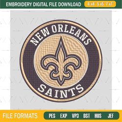 NFL New Orleans Saints Machine Embroidery, Embroidery Files, NFL