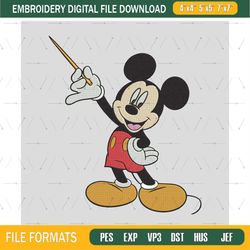 Mickey Mouse embroidery design, Mickey embroidery, logo design