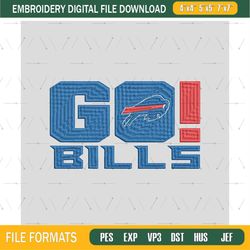 Buffalo Bills Go embroidery design, Buffalo Bills embroidery, NFL embroidery, sport embroidery, embroidery design,