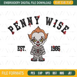 Pennywise Est Embroidery Halloween Machine