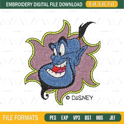Genie The Magic Lamp Genie Embroidery Png