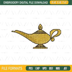 The Magic Oil Lamp Embroidery Png