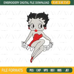 Cartoon Sexy Girl Betty Boop Embroidery File Png