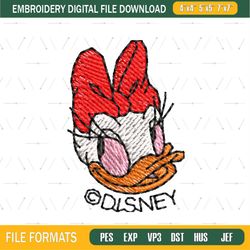 Disney Daisy Duck Face Embroidery