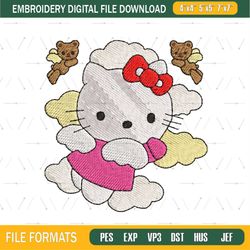 Little Angel Hello Kitty Embroidery png