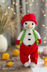 Snowman knitting pattern