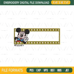 Mickey Mouse Disney Film Frame Embroidery