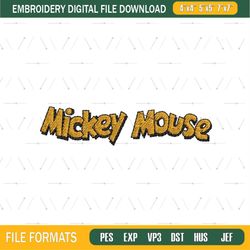 Mickey Mouse Embroidery Logo Png