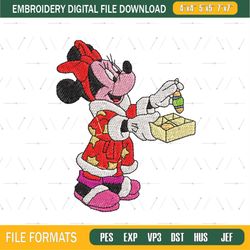 Disney Christmas Minnie Mouse Embroidery