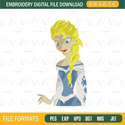 Princess Elsa Glitter Design Embroidery