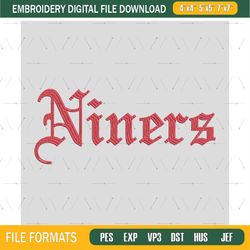 Niners Embroidery, Embroidery File