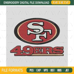 San Francisco 49ers embroidery design, 49ers embroidery, NFL embroidery, logo sport embroidery, embroidery design,