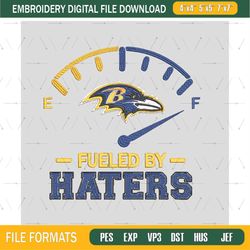 Fueled By Haters Baltimore Ravens embroidery design, Baltimore Ravens embroidery